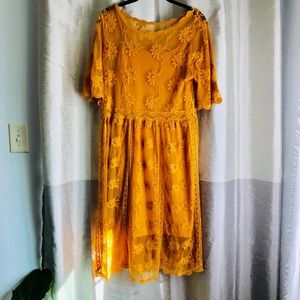 Mustard Lace Dress